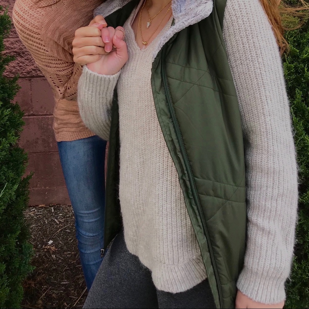 Beige knit sweater